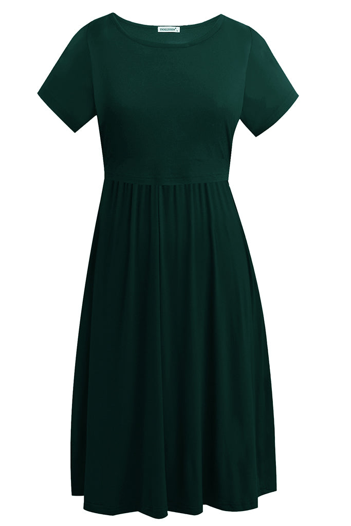 Smallshow UILGO Short Sleeve Summer Nursing Dress