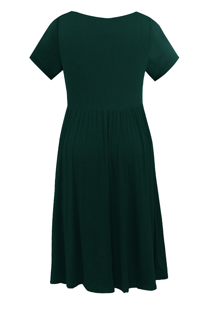 Smallshow UILGO Short Sleeve Summer Nursing Dress
