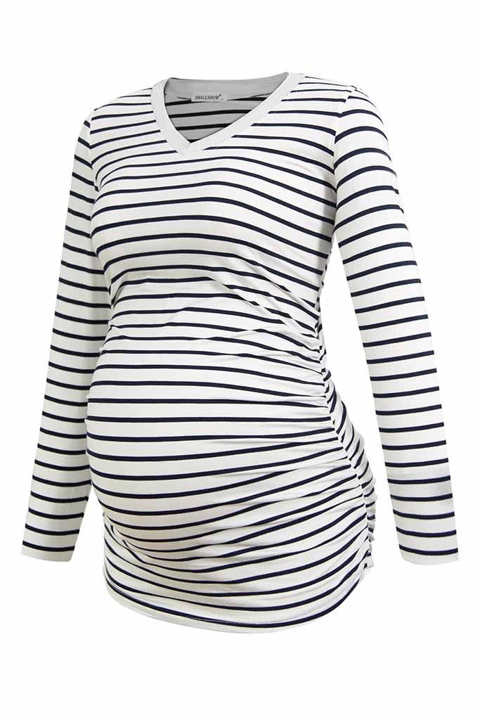 smallshow V-Neck Long Sleeve Maternity Tops