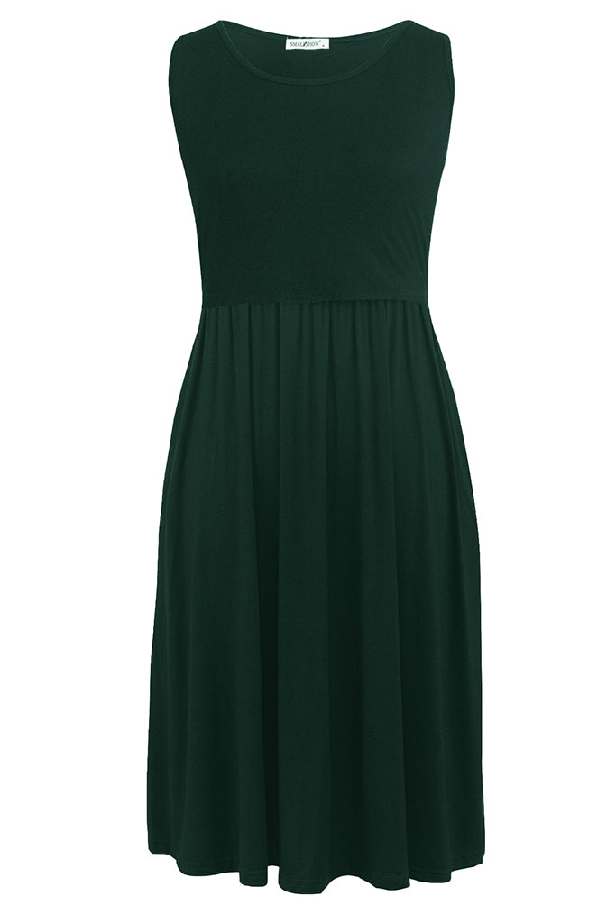 Smallshow Summer Sleeveless Maternity Nursing Dress
