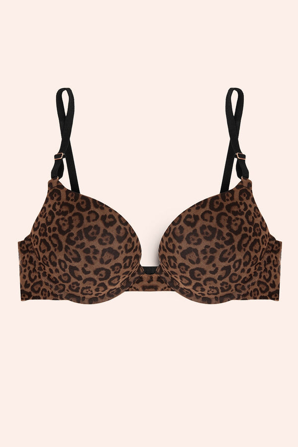 Smart & Sexy Add 2 Cup Sizes Push-Up Bra | Classic Leopard