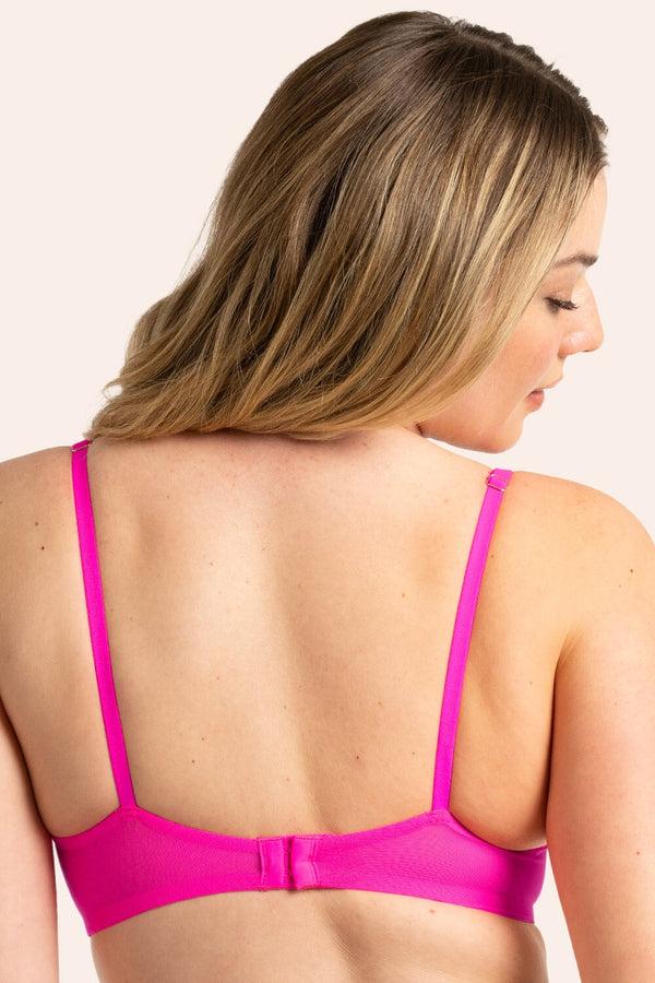 Smart & Sexy Add 2 Cup Sizes Push-Up Bra | Electric Pink Mesh