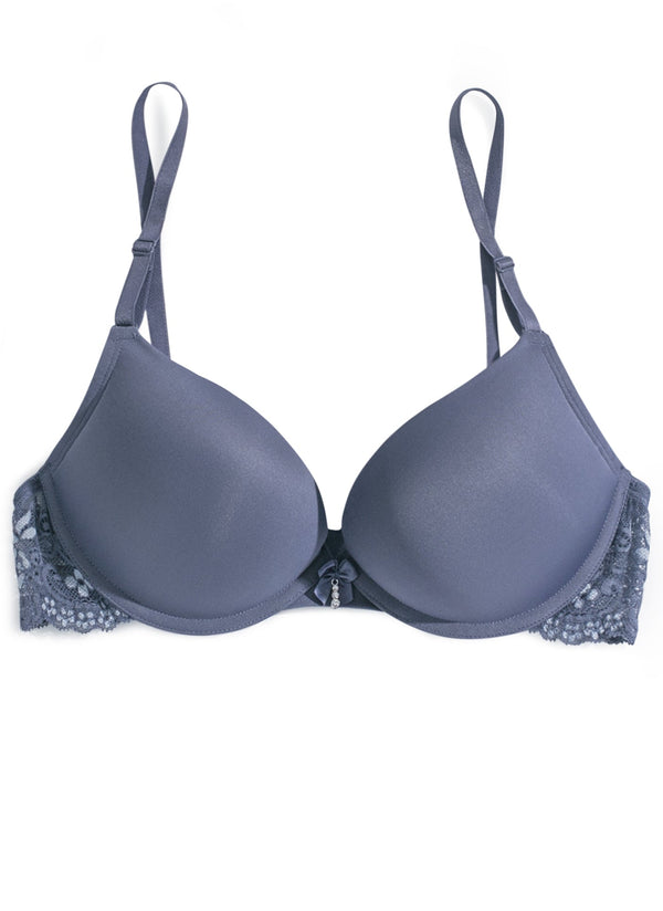 Smart & Sexy Add 2 Cup Sizes Push-Up Bra | Grisaille Grey
