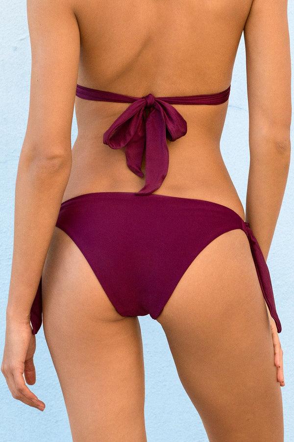 Smart & Sexy Crochet Tie Bikini Bottom | Purple Velvet Swim