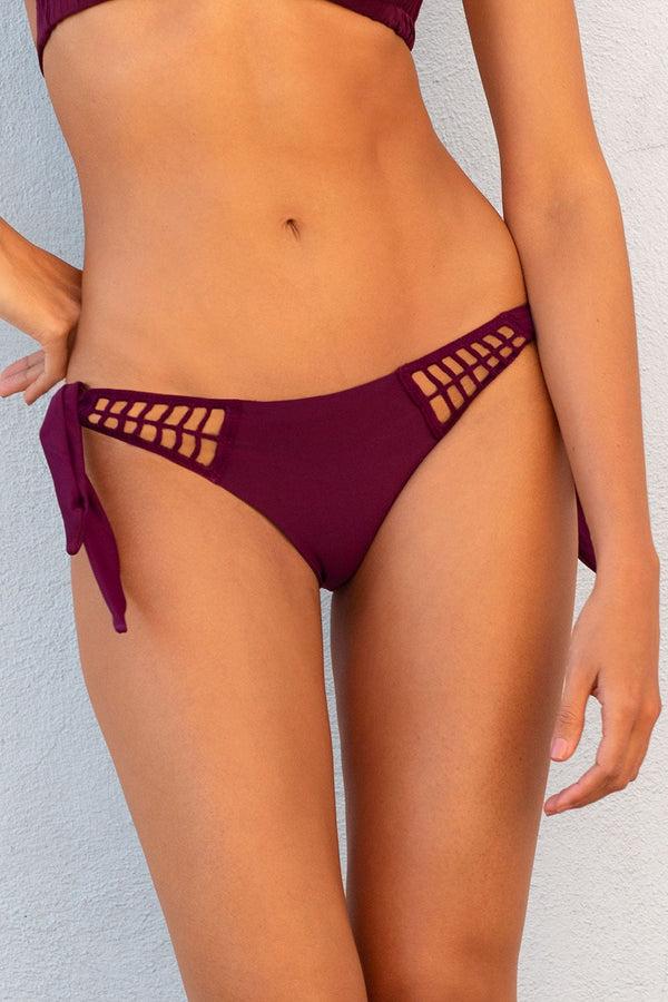 smart & sexy Crochet Tie Bikini Bottom | Purple Velvet Swim