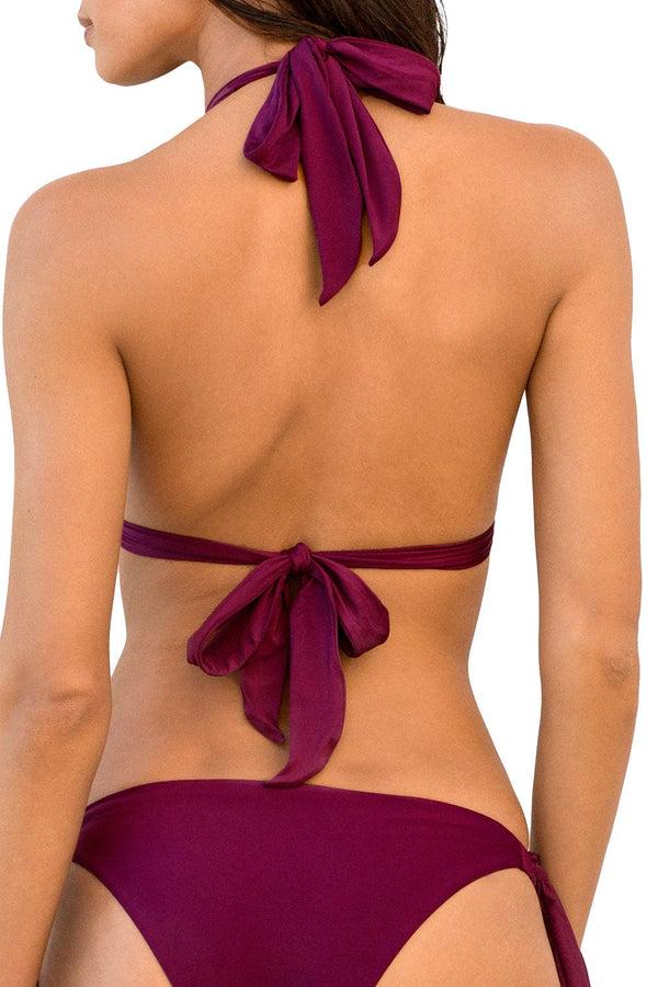 Smart & Sexy Crochet Tie Bikini Top | Purple Velvet Swim