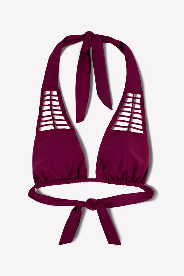 Smart & Sexy Crochet Tie Bikini Top | Purple Velvet Swim