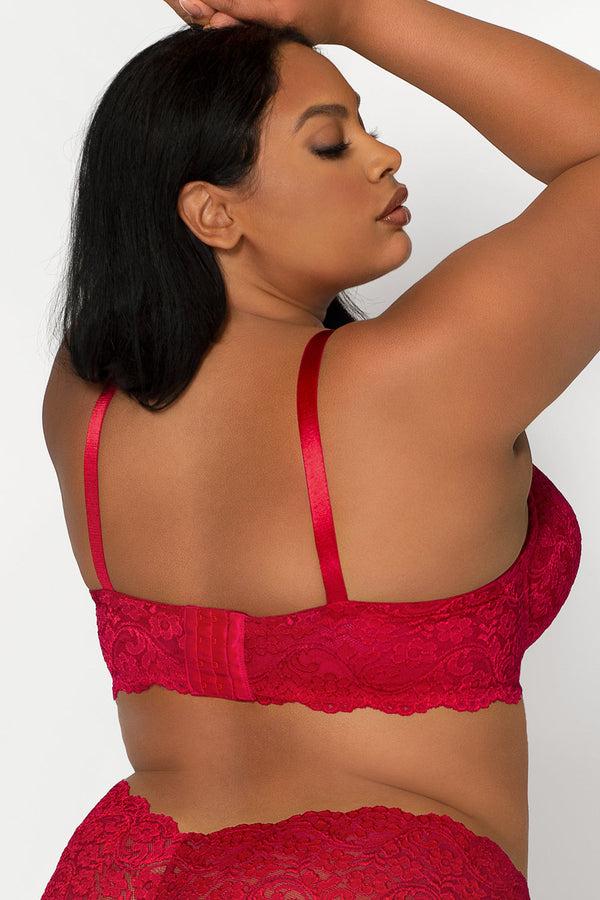 Smart & Sexy Curvy Signature Lace Push-Up Bra With Added Support | No No Red