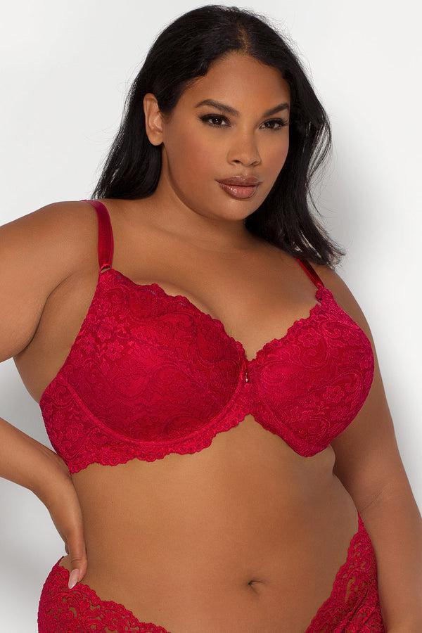 smart & sexy Curvy Signature Lace Push-Up Bra With Added Support | No No Red