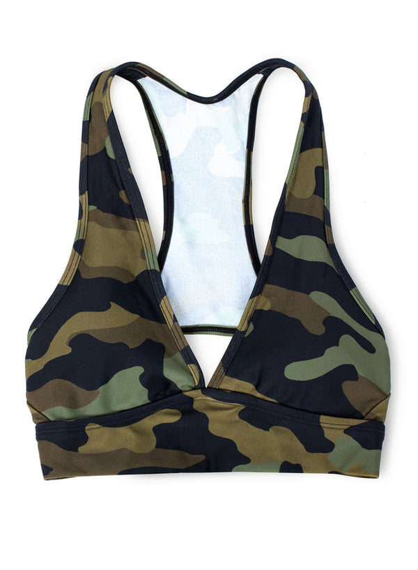 Smart & Sexy Cut-Out Racerback Bikini Top | Modern Camo