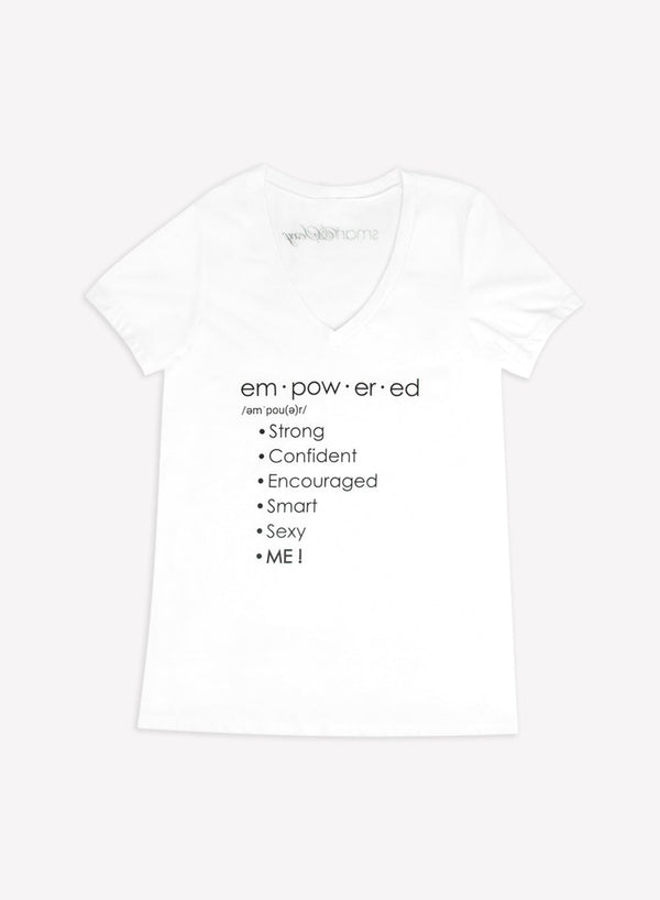 Smart & Sexy Empowered Graphic V-Neck Shirt | Empowered