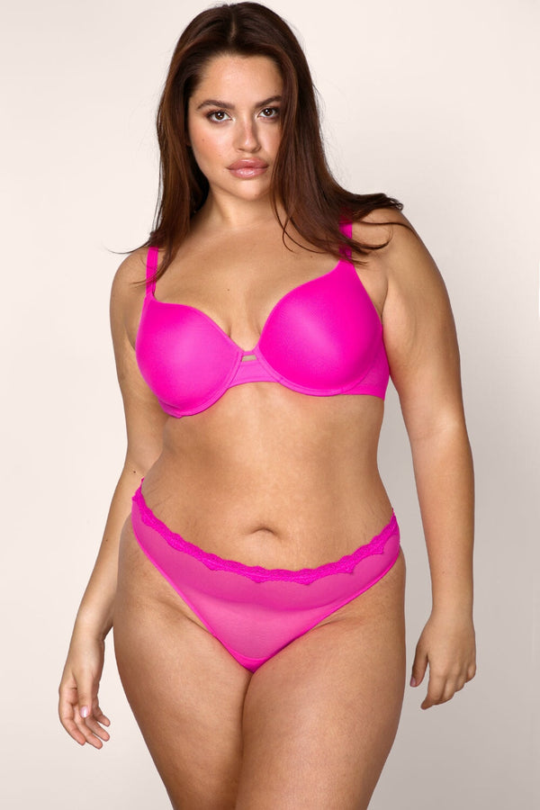 smart & sexy Everyday Invisible Full Coverage T-Shirt Bra | Electric Pink