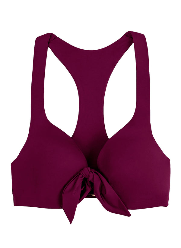 Smart & Sexy Front-Tie Push-Up Bikini Top | Purple Velvet Swim