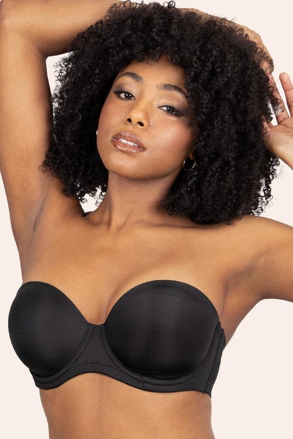 Smart & Sexy Full Support Light Lined Strapless Bra | Black Hue