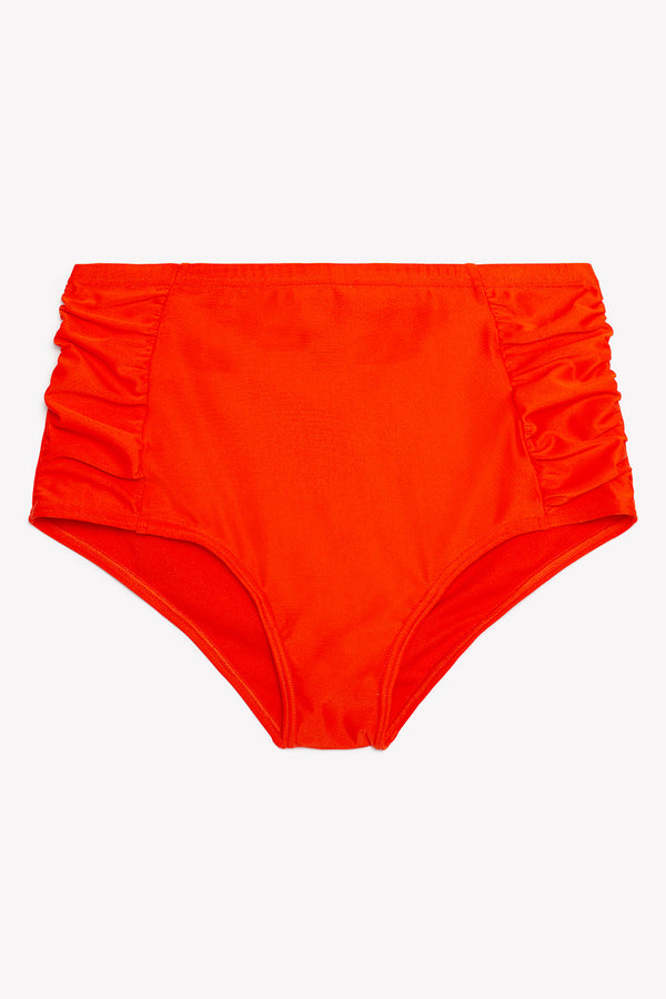 Smart & Sexy High Waisted Bikini Bottom With Side Ruching | Hot Fire