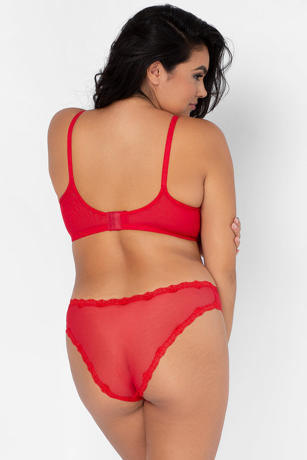 Smart & Sexy Lace Trim Cheeky Panty 2 Pack | Crantastic/Black Hue