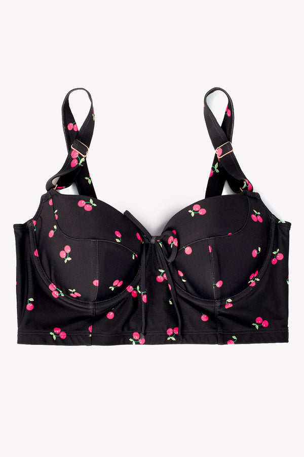 Smart & Sexy Long Lined Underwire Bikini Top | Sweet Cherry