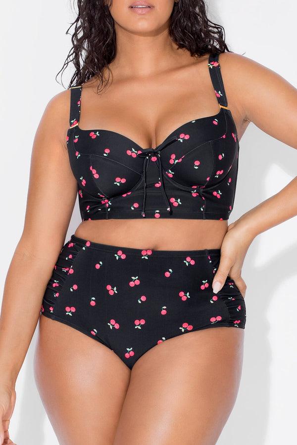 Smart & Sexy Long Lined Underwire Bikini Top | Sweet Cherry