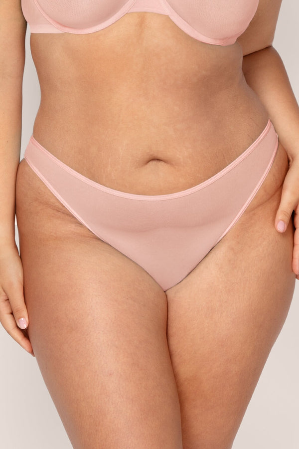 Smart & Sexy Mesh High Leg Panty 2 Pack | Blushing Rose/Black Hue