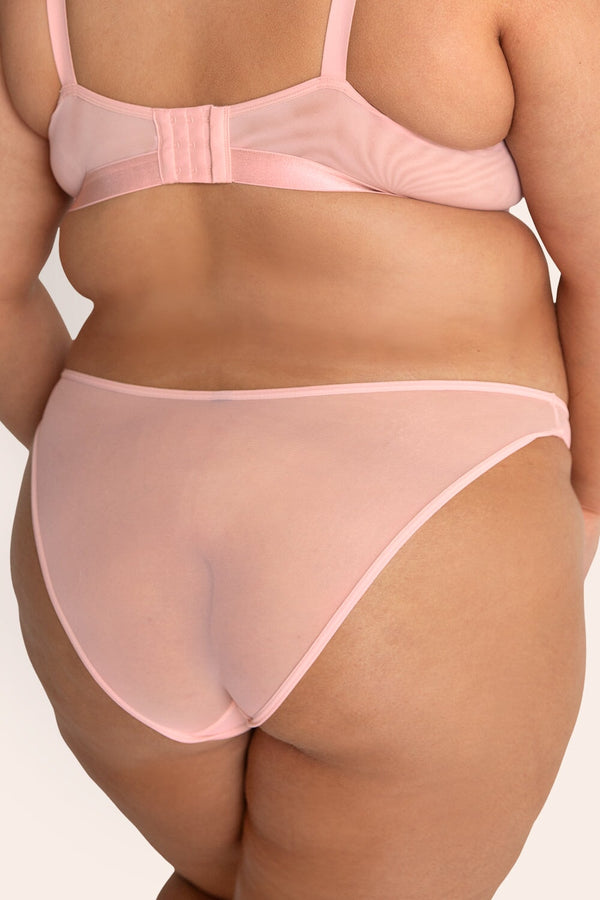 Smart & Sexy Mesh High Leg Panty 2 Pack | Blushing Rose/Black Hue