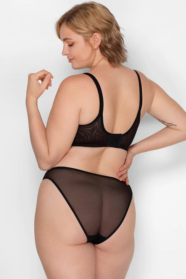 Smart & Sexy Mesh High Leg Panty 2 Pack | Saffron/Black Hue