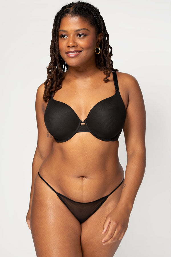 Smart & Sexy Mesh String Bikini 6 Pack | Bark/Black Hue