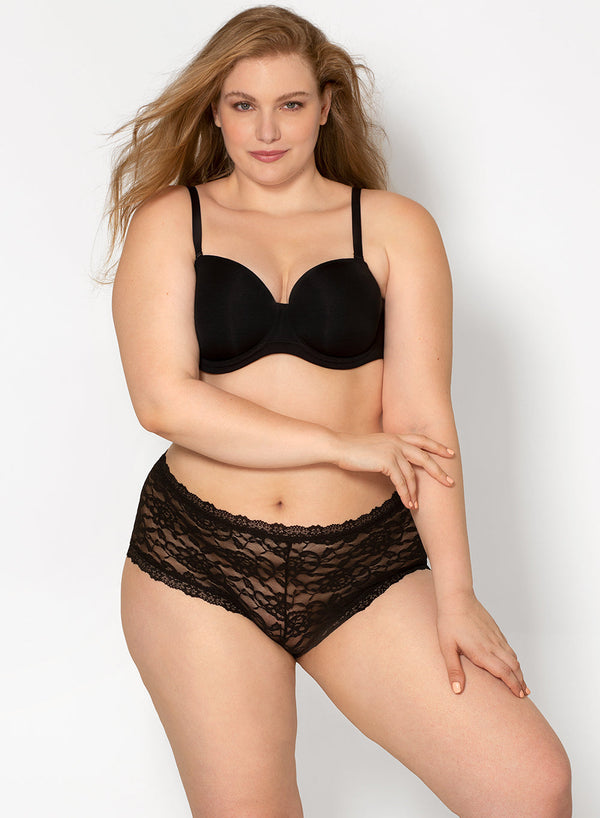 Smart & Sexy My Favorite Lace Boyshort Panty 5 Pack | Black/Black/Red/Red/White