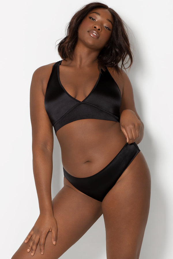 Smart & Sexy No-Show Hipster Panty 2 Pack | Black/Light Violet