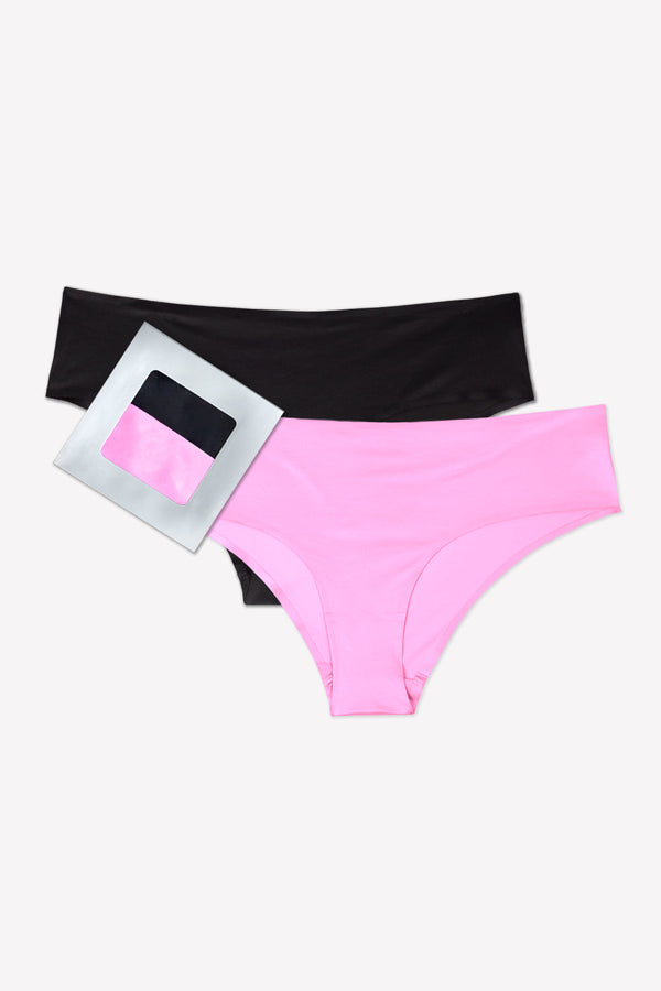 smart & sexy No-Show Hipster Panty 2 Pack | Black/Light Violet