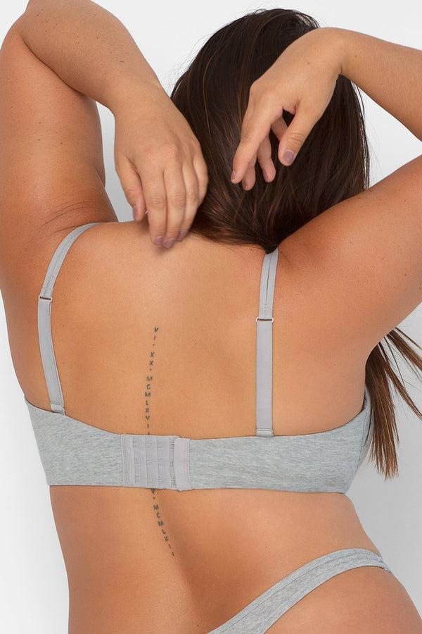 Smart & Sexy Perfect Push-Up Bra | Light Grey Heather Cotton
