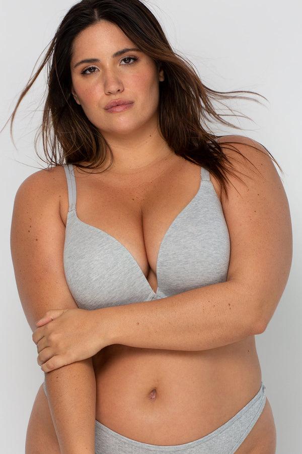 smart & sexy Perfect Push-Up Bra | Light Grey Heather Cotton