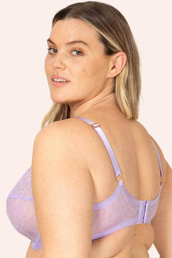 Smart & Sexy Plus Size Retro Lace & Mesh Unlined Underwire Bra | Lilac Iris