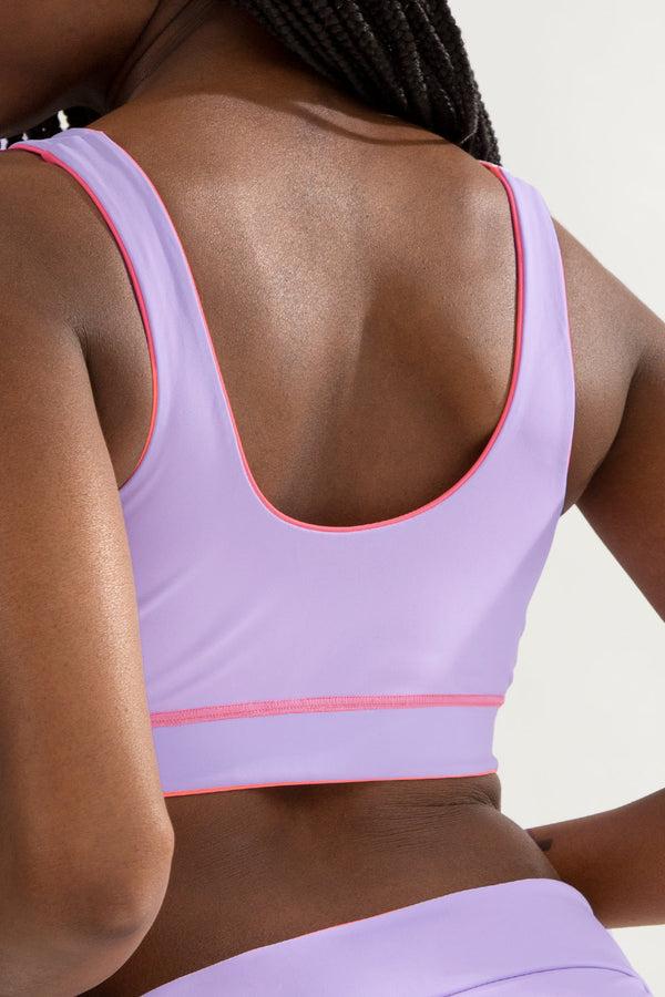 Smart & Sexy Reversible Bralette Bikini Top | Punchy Peach/Lilac Iris