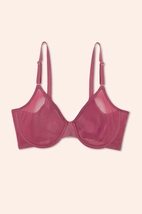 Smart & Sexy Sheer Mesh Demi Underwire Bra | Violet Quartz