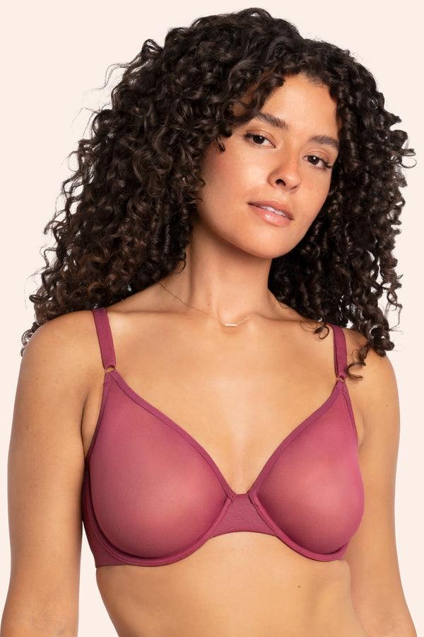 smart & sexy Sheer Mesh Demi Underwire Bra | Violet Quartz