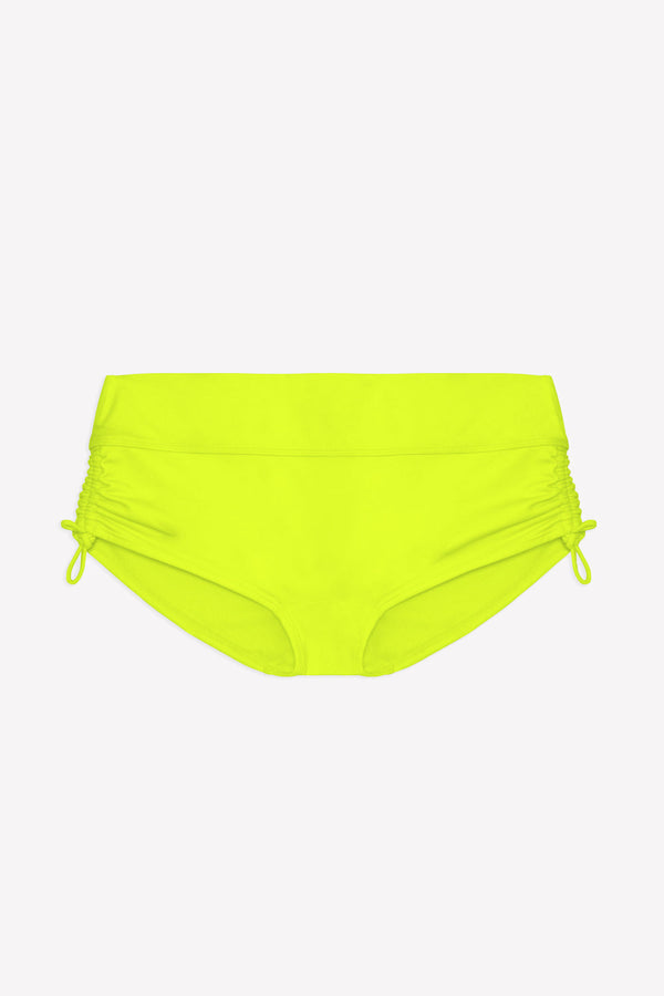 Smart & Sexy Side Tie Boyshort Bikini Bottoms | Neon Yellow