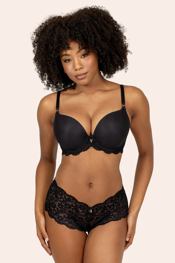 Smart & Sexy Signature Lace Cheeky Panty 2 Pack | Daffodil/Black Hue