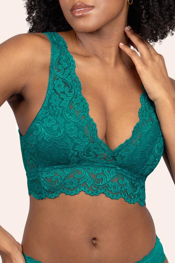 Smart & Sexy Signature Lace Deep V Bralette 2 Pack | Fanfare/Black Hue