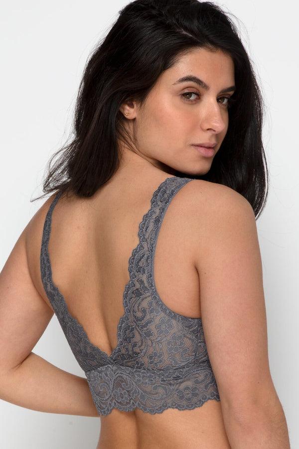 Smart & Sexy Signature Lace Deep V Bralette | Anthracite Lace