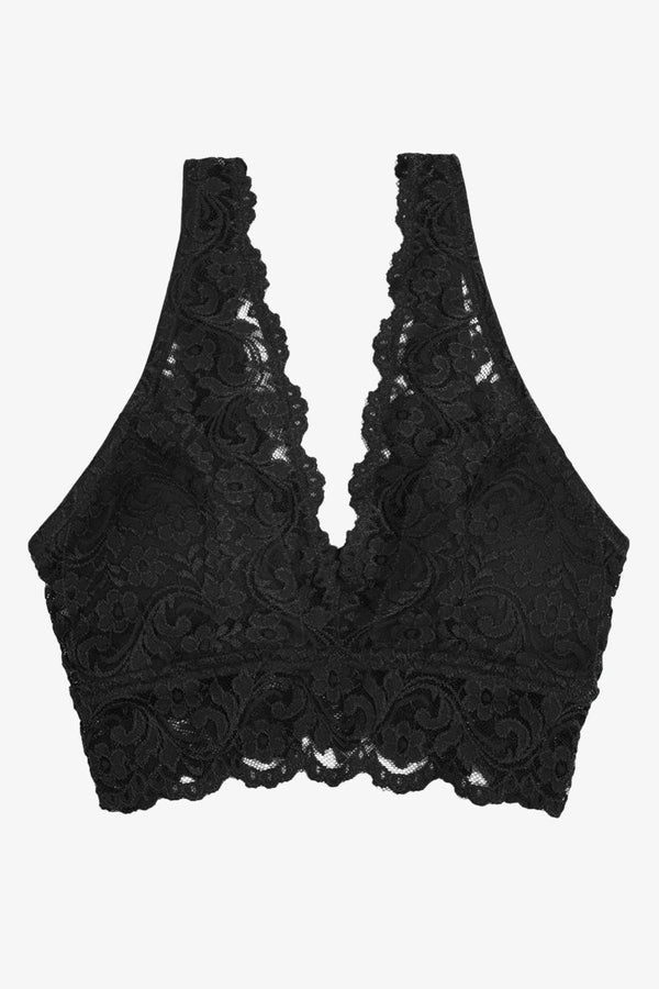 Smart & Sexy Signature Lace Deep V Bralette | Black Hue