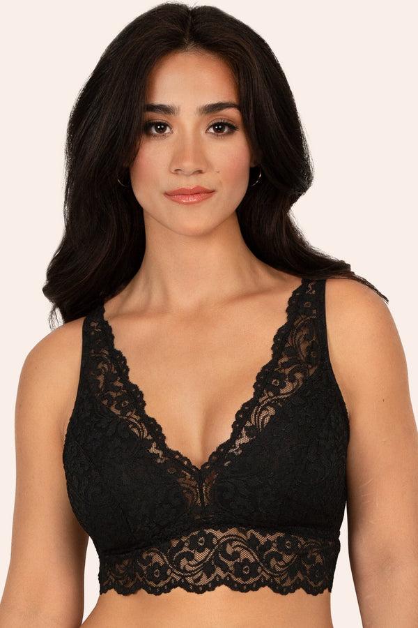 smart & sexy Signature Lace Deep V Bralette | Black Hue
