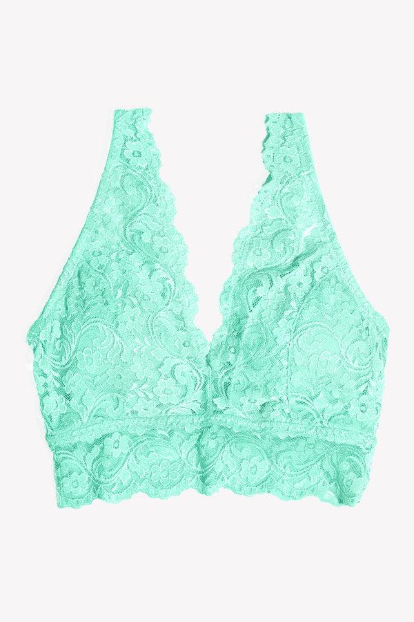 Smart & Sexy Signature Lace Deep V Bralette | Mint Chip