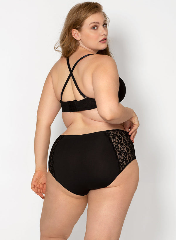 Smart & Sexy Signature Lace High Waisted Panty | Black Hue