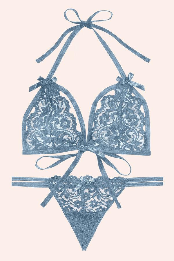 Smart & Sexy Signature Lace Matching Bra & Panty Set | Coronet Blue