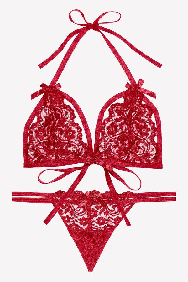 Smart & Sexy Signature Lace Matching Bra & Panty Set | No No Red