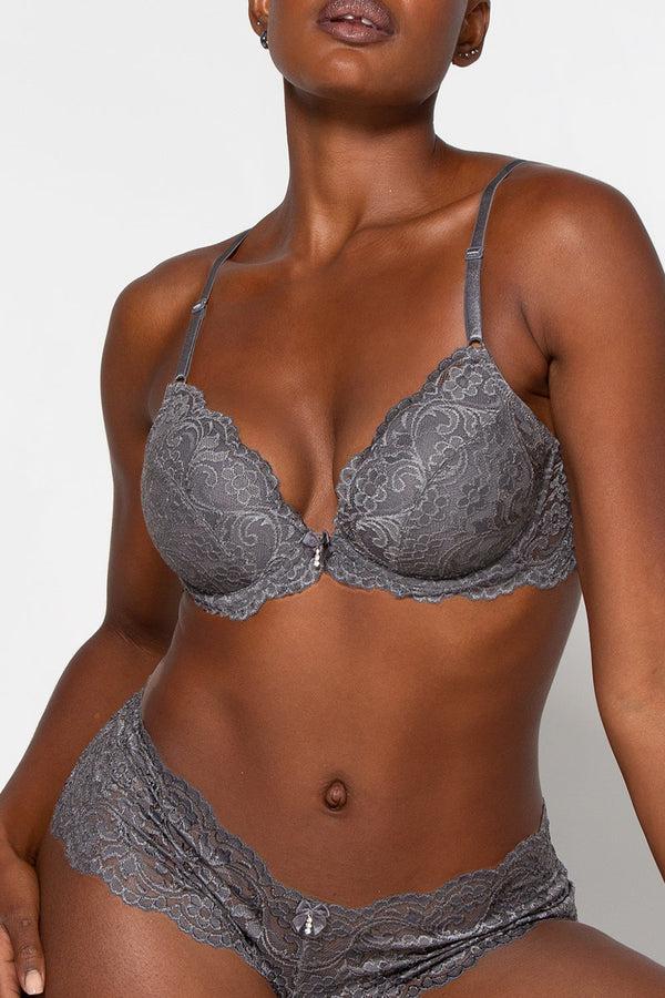 Smart & Sexy Signature Lace Push-Up Bra | Anthracite Lace
