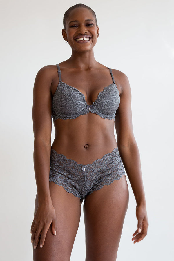 smart & sexy Signature Lace Push-Up Bra | Anthracite Lace