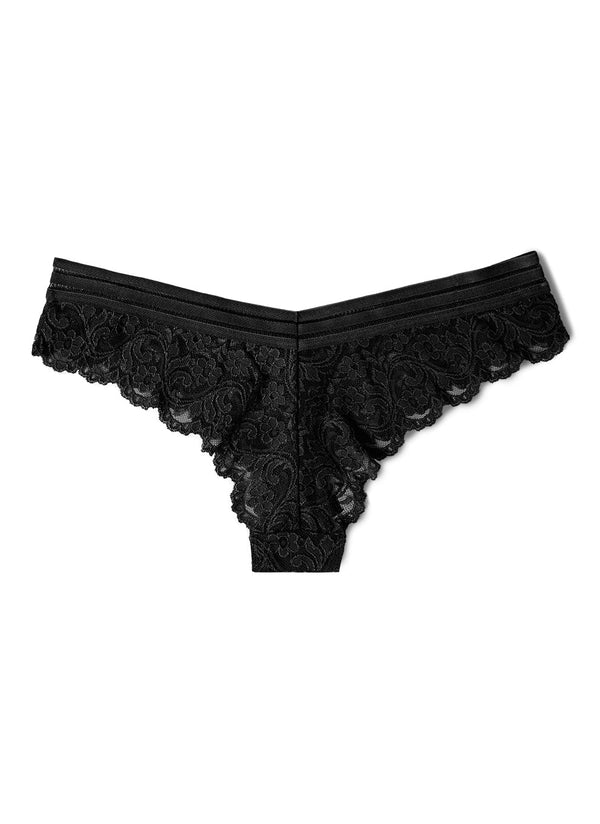 Smart & Sexy Signature Lace Tanga Panty | Rich Black Lace