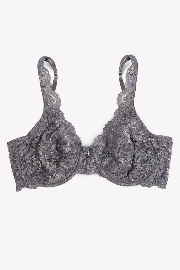 Smart & Sexy Signature Lace Unlined Underwire Bra | Anthracite Lace