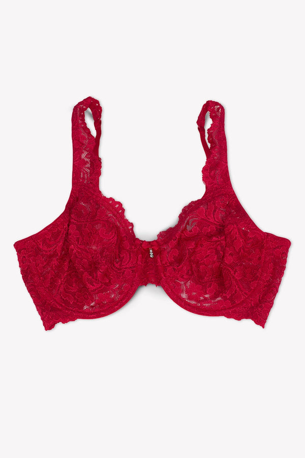 Smart & Sexy Signature Lace Unlined Underwire Bra | No No Red